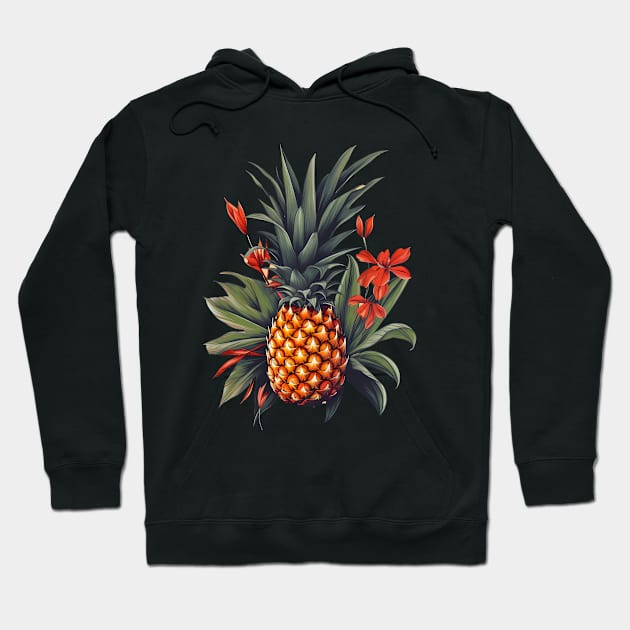 Simple Tropical Pineapple, Love Fruits Hoodie by dukito